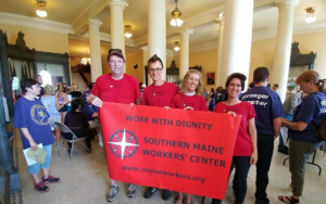 Members of SMWC went to the Statehouse to act in solidarity with government workers during the shutdown.
